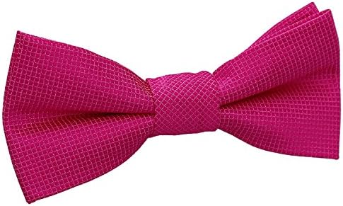 DQT Boys Plain Solid Check Wedding Formal Casual Page Boy Tuxedo Adjustable Pre-Tied Bow Tie