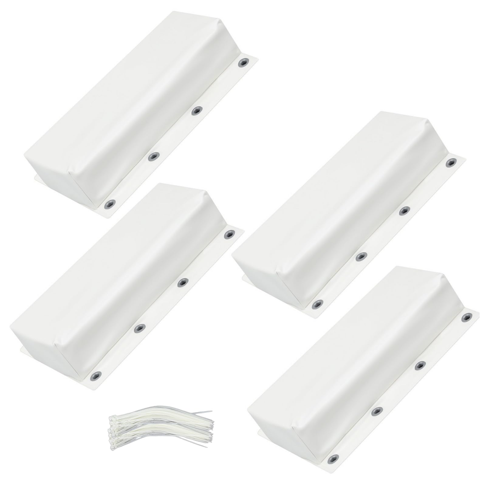 Photo 1 of Marsui 4 Pcs Dock Bumpers White Boat Dock Bumpers for Edging Marine Boat Fender Docking Boat Bumpers Boat Dock Bumper Guards with Cable Tie Holder for Dock Vertical Pole Post Boat Dock Accessories
