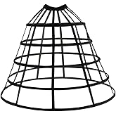TNUEM Cage Hoop Skirt Petticoat Dress Pannier 5 Hoops Bustle Cage Crinoline