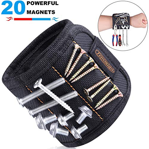 TEPSMIGO Magnetic Tool Wristband, with 20 Strong Magnets for Holding Screws, Nails, Drill, Bits, Birthday Gift for Men, Women, DIY Handyman, Carpenters, Father/Dad, Husband, Boyfriend - Thumbnail 7