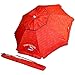 Tommy Bahama Sand Anchor 7 feet Beach Umbrella with Tilt and Telescoping Pole (Red Stripe)