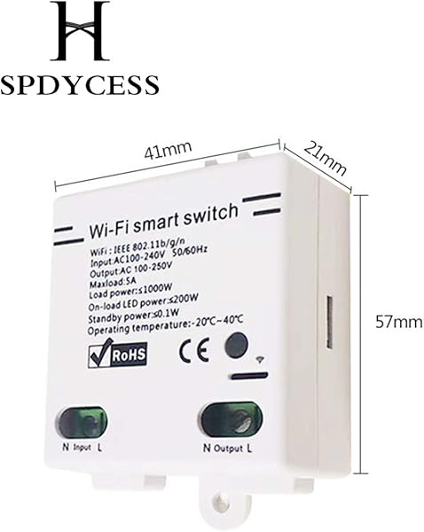 Smart WiFi Switch Mdulo Universal Bricolaje Control Remoto Inalmbrico Elctrico Electrodomsticos Compatibles La Solucin AutomatizacinHogar Funciona Alexa Google Home IFTTT Paquete de 4 SPDYCESS