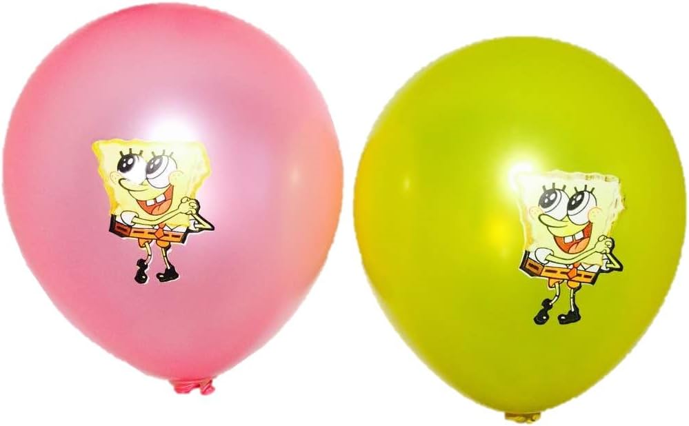 HKBalloons Cartoon Characters Toy Balloons - (Pack of 10) (Spongebob)