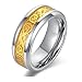 Tanyoyo Dragon Scale Dragon Pattern Beveled Edges Celtic Rings Jewelry Wedding Band for Men Women Size 5-14