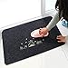 Homecube 16 by 24-Inch Fabric Door Mat Entrance Mat for Home Clean Absorbent Antiskid Cute Cartoon Totoro Design Kitchen Bath Mats (Black)