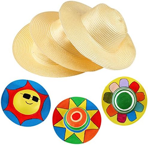 Amazon Co Jp Teemico Diy 麦わら帽子 クリエイティブペイントハット キッズ ハンドメイド ハロウィン イエロー 6個 Clothing Accessories