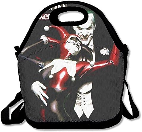 ScutLunb Lunch Bag Joker And Harley Quinn Lunch Tote Lunch Box For Women Men Kids With Adjustable Strap