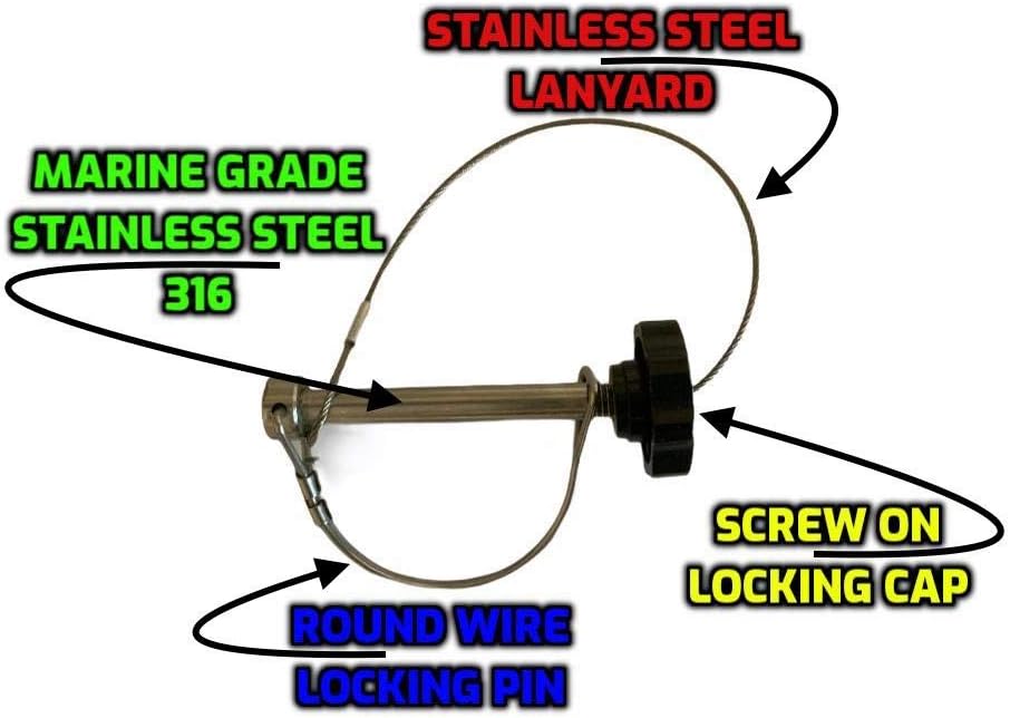 First Class Quality Stainless Steel Round Wire Lock Pins 5 16 X 2 75 Ss 316 Marine Grade With Cap 2 Pack Locking Pin Round Loop Home Improvement Here Has The Latest Www Seahorsesailingschool Com