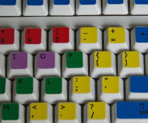 LEARNING ENGLISH US COLORED PC KEYBOARD STICKERS FOR DESKTOP, LAPTOP AND NOTEBOOK