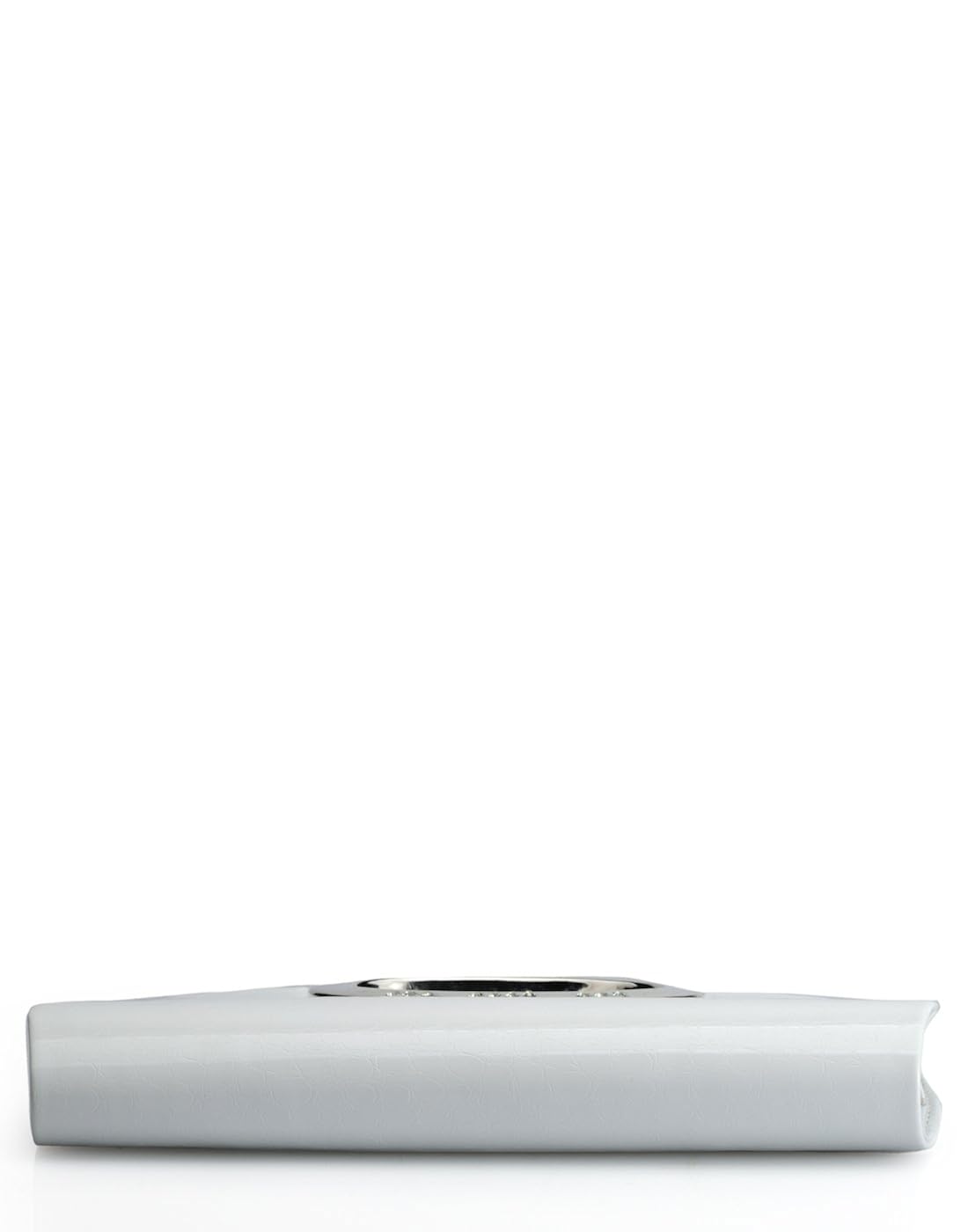 oleva women's croco leather white clutch