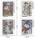 Topus 4 Pack 5D DIY Diamond Painting Kits Snowman Full Drill Rhinestone Embroidery Cross Stitch Painting for Home Decor, Merry Christmas (12x12 inch)