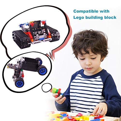 Yahboom Coding Robot 9 in 1 Building Blocks Kit for Kids Micro:bit BBC DIY Programmable Robotics STEM Education Learn Coding Toy for 8+（260 Pieces Without Micro:bit Board） - Thumbnail 4