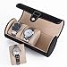 Iremico Faux Leather 3 Pcs Roll Watch Organizer Bracelets Storage Case-Black