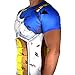 Global Fitness Authority Mens Compression Shirt Dragon Ball Z Saiyan Goku Vegeta Battle Armor Anime Gym Tshirt Large