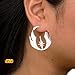Womens Stainless Steel Star Wars Jedi Order CZ Hoop Earrings
