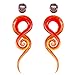 TOPBRIGHT 0G 00G 1/2 inch Spiral Glass Tapers with Jellyfish Ear Expander Plugs Glass Ear Piercing Gauges