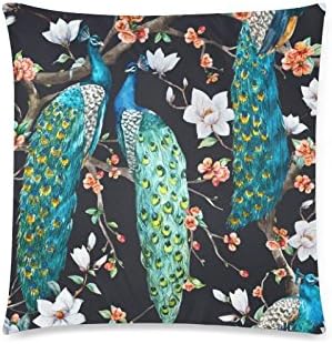 GUNCHU Custom Beautiful Watercolor Raster Peacock Decorative Throw Pillow Case Cushion Cover