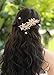 Missgrace Bridal Crystal Leaf Rose Gold Hair Pins Women Crystal Headpiece Wedding Rose Gold Leaf Hair Pins Clip Hair Jewelry Wedding Hair Accessories Set of 5
