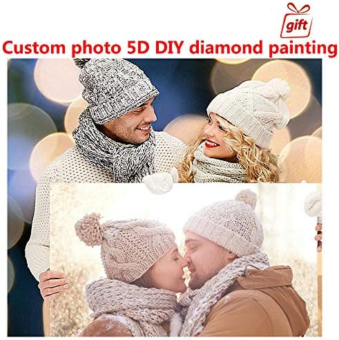 Twuky Private Personalized Custom Photo 5D DIY Diamond Painting, Wall Art Decorative Cross Stitch Set Crystal Embroidery Home Decoration Craft - （30X40CM/12X16inch）