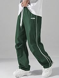 ZAFUL Men's Parachute Sweatpants Y2k Baggy Track