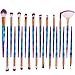20 Pieces Makeup Brushes Set Kit, Staron Makeup Brush Set Foundation Cosmetics Face Eyebrow Eyeliner Blush Lip Cosmetic Powder Blending Makeup Brushes Tool (Blue❤️)