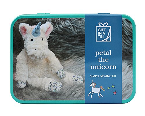 Apples to Pears Sew Me Up Petal The Unicorn Teddy Soft Toy Sewing Kit In A Tin
