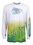 Guy Harvey Men's Dorado Pro UVX Performance T-Shirt, White, Large