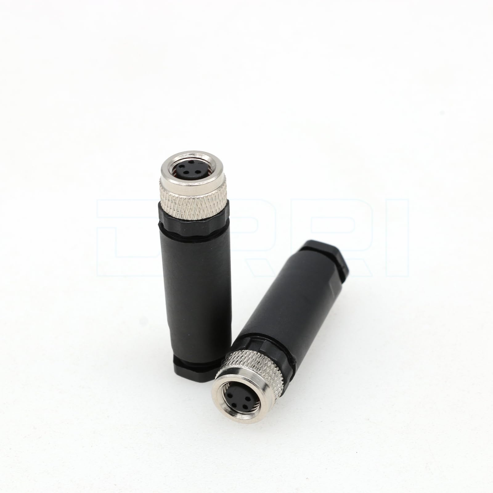 DRRI M8 4pin A Coding Female Field Wireable Waterproof Circular Sensor Connector Screw Type 2 Pcs