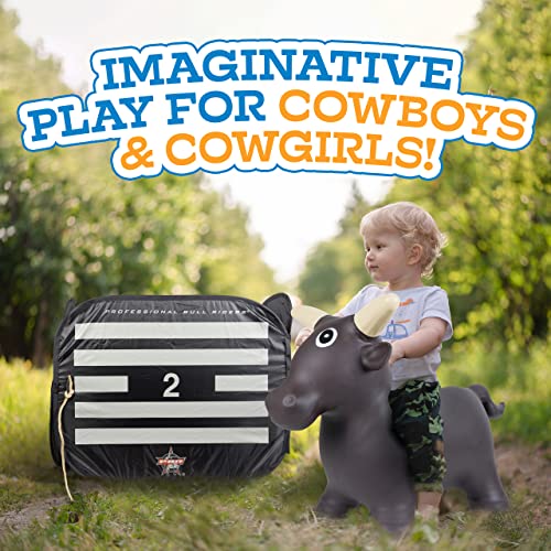 Big Country Toys Lil’ Bucker Bull & PBR Bucking Chute Kids Toys Set