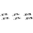Reflective Concepts 2019-2025 RAM Door Emblem Overlay Decal Stickers - (Color: Granite Crystal Metallic)