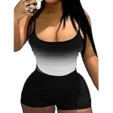 Nimsruc 2 Piece Outfits for Women Sexy Sleeveless Bodycon Summer Active Wear Tracksuits