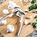 Homarden Garlic Press Mincer Tool - Handheld Garlic Crusher and Masher Kitchen Tool - Heavy Duty Garlic Smasher and Ginger Press - Self Cleaning Garlic Presser with Handle and Soft Rubber Comfort Grip