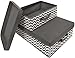 Sorbus Storage Organizer Basket Set with Lids, Chevron Fabric Baskets for Household Essentials, Foldable & Portable for Nursery, Closet, and More