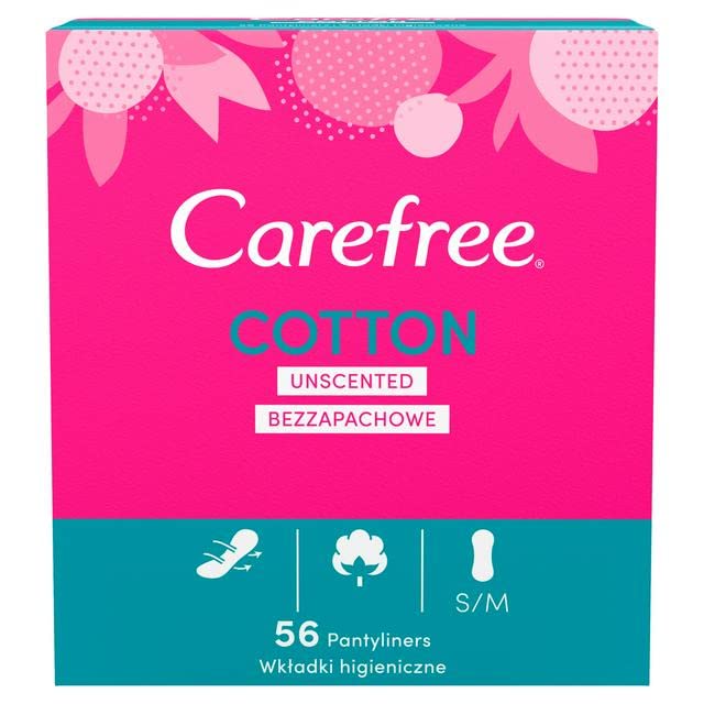 Carefree Cotton Fresh Scent Pantyliners, Pack of 56