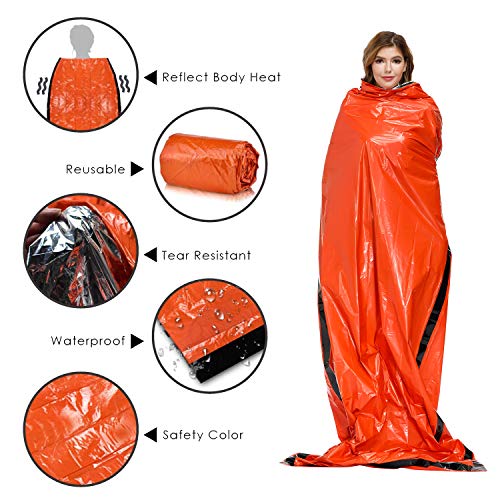 SAINUOD Emergency Sleeping Bag Waterproof Blanket Thermal Survival