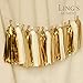 Ling's Moment 18 PCS Tassel Garland Banner Tissue Paper Tassels for Wedding Baby Shower Event & Party Supplies DIY Kits - (Tan+Ivory+Metallic Gold)