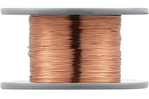 BINNEKER 30 AWG Magnet Wire - Enameled Copper Wire - Enameled Magnet Winding Wire - 4 oz - 0.0098" Diameter 1 Spool Coil Natural Temperature Rating 155℃
