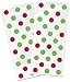 kedudes Holiday Clear Cellophane Treat Bags With Red And Green Polka Dot, Party Favor Bags, Goodie Bags holiday party, 60 Count.