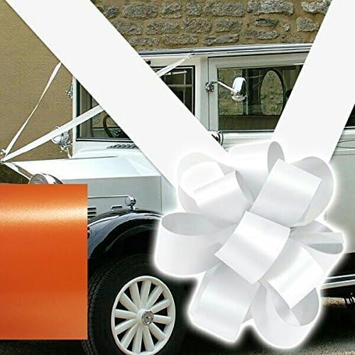 Wedding car Decoration 5 Large Bows and 8 Meters of Ribbon in Many Colours (Orange)