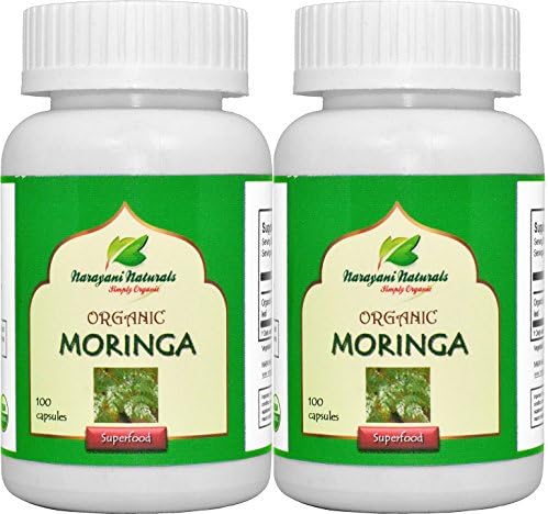 Organic Moringa 200 veggie capsules (500 mg) - Certified organic
