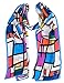 Salutto Women 100% Silk Scarves Piet Cornelies Mondrian Painted Scarf (9)