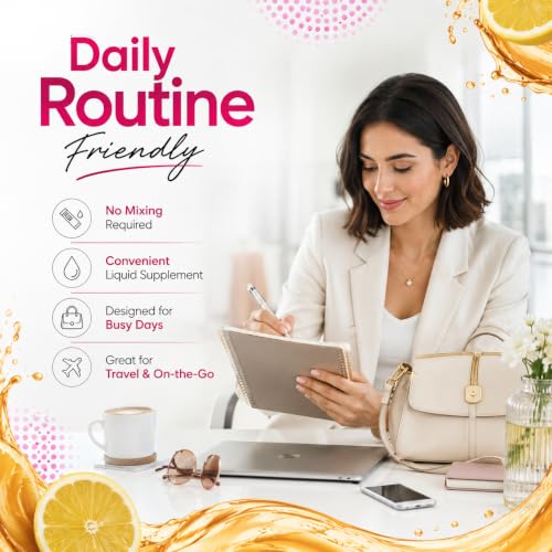 Multi Collagen Liquid Supplements for Women Men, Travel Sachets, 30 sachets | Hydrolyzed Bovine & Marine Blend, Types I, II, III, IV & V, With Vitamin C & Biotin, Halal Certified , Peptides 3000mg
