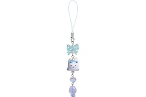 Gracayfr Cute Lazy Cat Phone Charm Bow Flower Fish Butterfly Beaded Aesthetic Keychain Charm Phone Charm Accessories