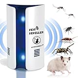 Ultrasonic Pest Repeller Electronic Pest Repellent Plug In Pest Control Indoor Pest Reject For Insect Roaches Bugs fleas Mosquitoes Spiders Fly Ant Non-toxic-Human&Pet Safe Night Light No Noise