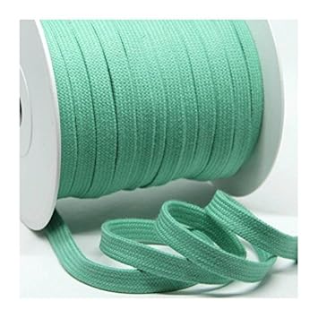 Flachkordel (Baumwollkordel), 10mm, 1m, 100%Baumwolle, col.067, türkismint