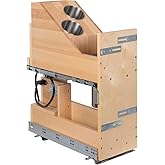 8" "No Wiggle" Powered Vanity Pullout for 12" Standard Full Height Base Cabinet