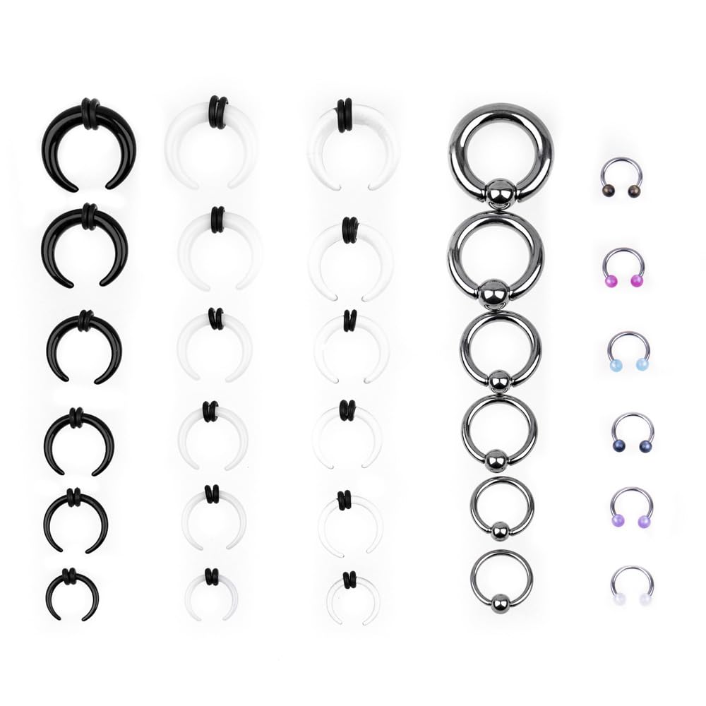 Linkning 30PCS Septum Rings Acrylic C Shape Buffalo