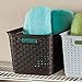 Sterilite Tall Plastic Weave Storage Basket, Bin Organization for Countertops, Classroom, Tabletops & Book Shelves for Crafts, Jewelry, Brown, 1-Pack