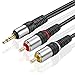 TNP 3.5mm Audio Cable - 6 Feet Gold Plated HiFi Sound Aux to Cable Male to Male Stereo Adapter Cable - 1/8 to Stereo for Smartphones, TV, Car Audio