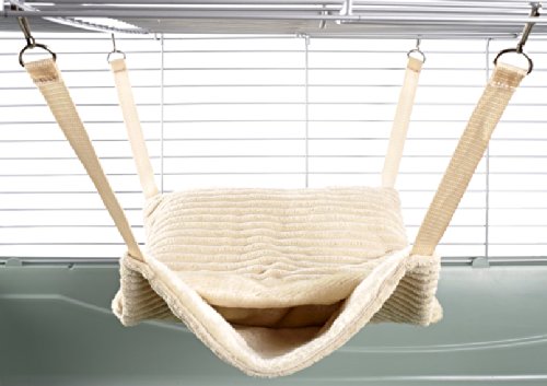 Little Friends Fluffy Lined Hammock with Pouch, Luxury Cream